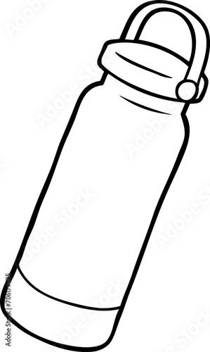 Vector Cartoon Water Tumbler Line Art
