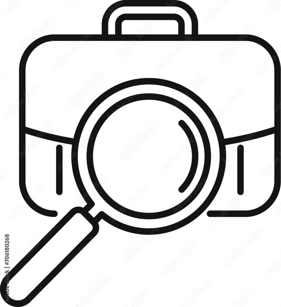 Search job manager icon outline vector. Resume hr looking. Work interview Search job manager icon outline vector. Resume hr looking. Work interview