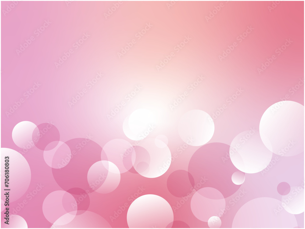 春色のフレッシュなイメージの水玉模様背景素材_ピンク系