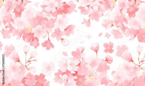 Bright cherry blossom, Generative AI 