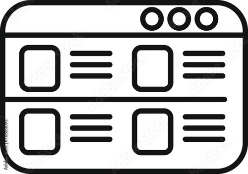 Search job online icon outline vector. Find candidate. Work experience