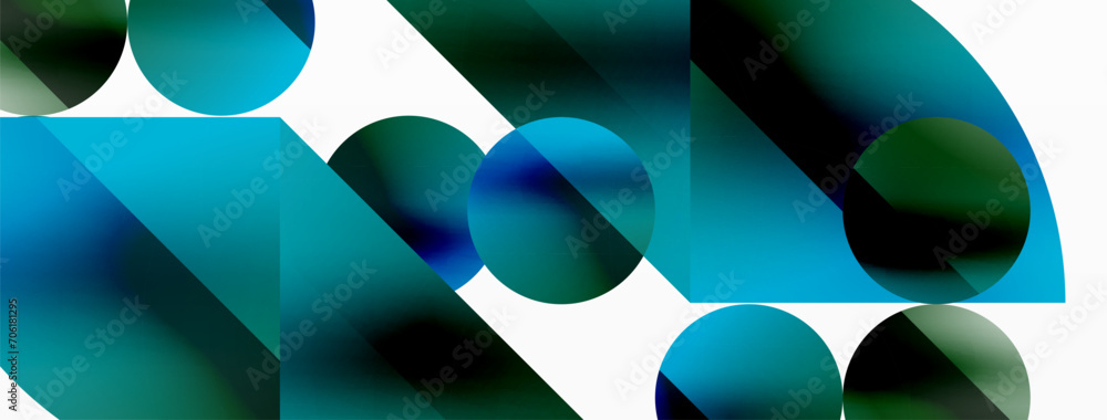 Circles and diverse shapes converge, fashioning contemporary backdrop igniting creativity. Design for digital designs, presentations, website banners, social media posts Circles and diverse shapes converge, fashioning contemporary backdrop igniting creativity. Design for digital designs, presentations, website banners, social media posts