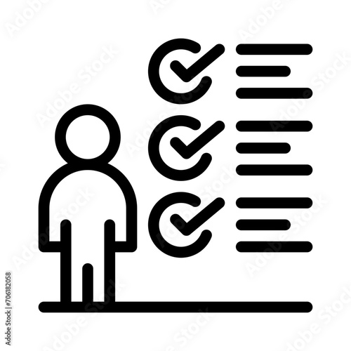 checklist line icon