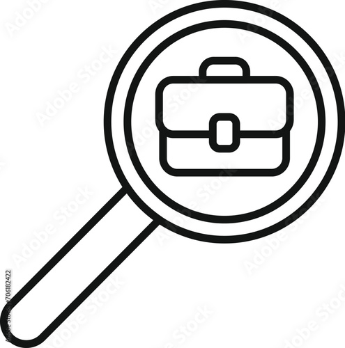 Search hunting boss icon outline vector. Discovery work. Career candidate