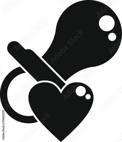 Baby support icon simple vector. Shield unit help. Shield dark
