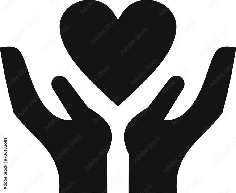 Care love support icon simple vector. Unit shield. Protect adoption Care love support icon simple vector. Unit shield. Protect adoption