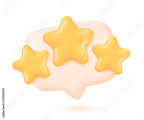 gold star on speech bubble Excellent service enhancement concept for customer satisfaction