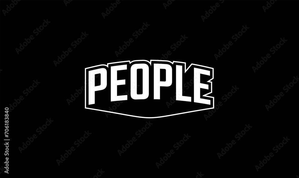 Illustration vector graphic typography of people on black background. Team text vintage. Good for template background, t-shirt, banner, poster, etc. Illustration vector graphic typography of people on black background. Team text vintage. Good for template background, t-shirt, banner, poster, etc.
