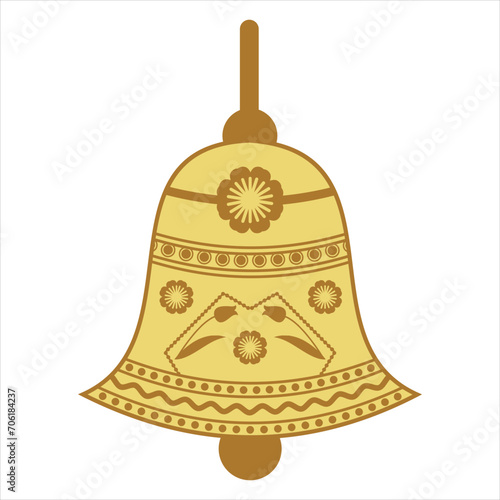 Unique and creative design of temple hanging bells and Indian wedding decorative bell(ghanta) vector photo