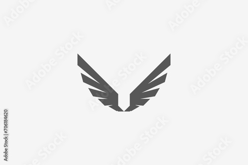 Illustration vector graphic of wings silhouette logo