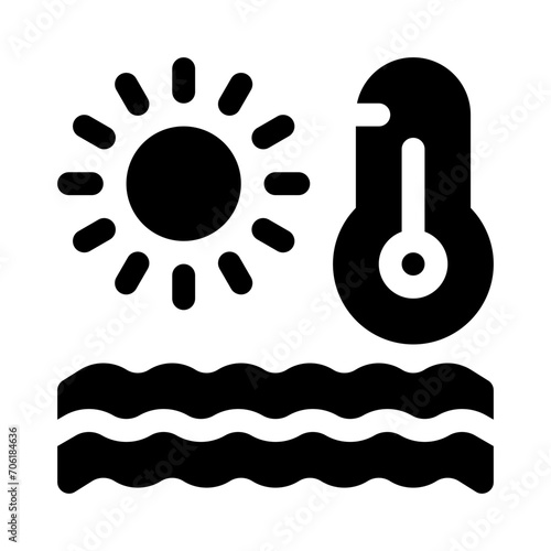 warming glyph icon