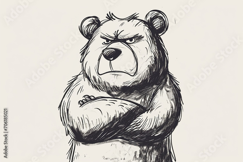 drawing bear stroke style photo