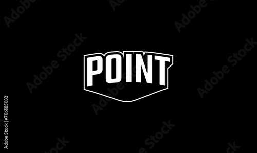 Illustration vector graphic typography of point on black background. Team text vintage. Good for template background, t-shirt, banner, poster, etc. 