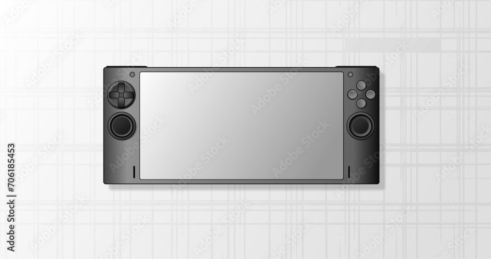Fototapeta premium portable tablet pc or game console concept design isolated on blank white screen