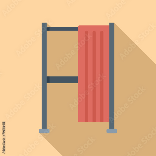 Polling booth room icon flat vector. Choice election. America democracy