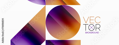 Serene gradient template. Circles and triangles mingle in minimalist perfection. Gentle fusion of forms and hues creates balanced yet captivating backdrop, embodying modern sophistication