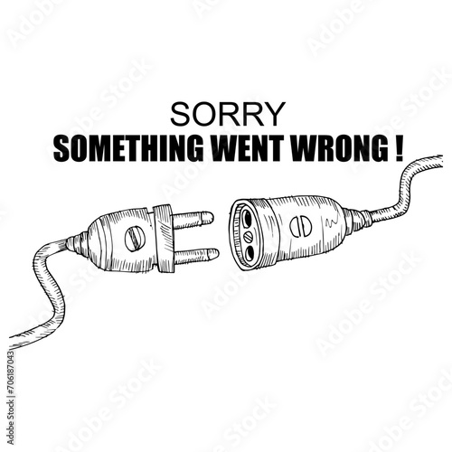 Sorry, something went wrong, poster vector