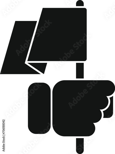 Take polling booth flag icon simple vector. Choice election. Vote people