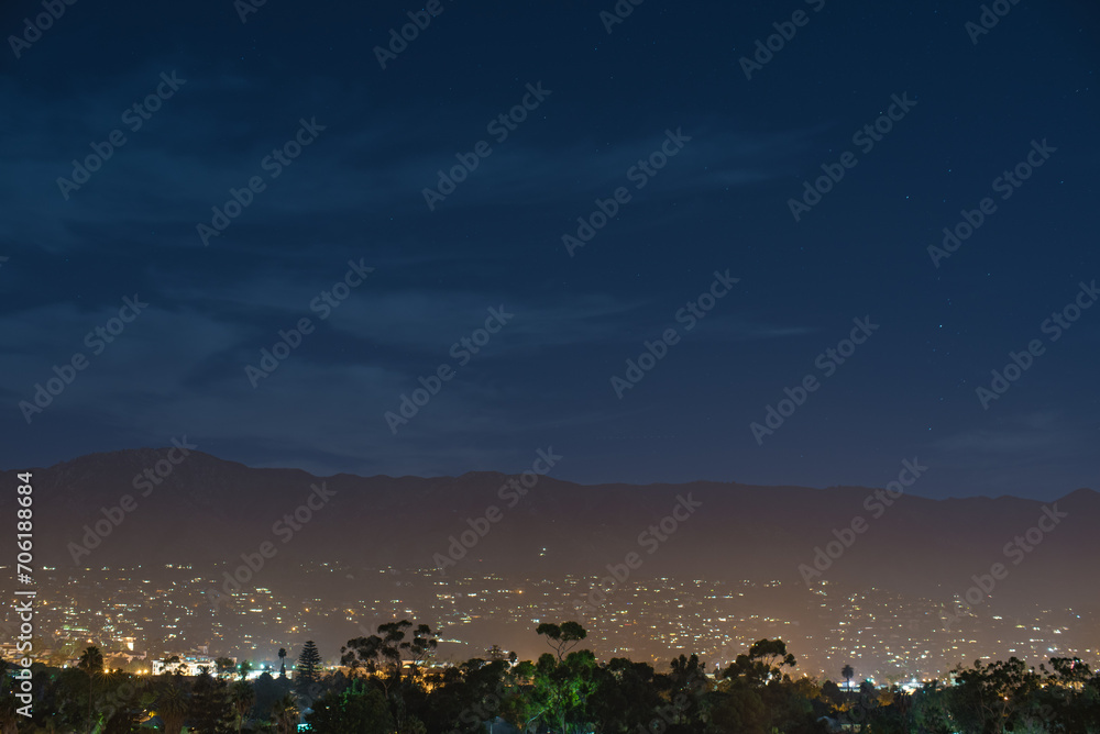 Santa Barbara Westside, Night panorama