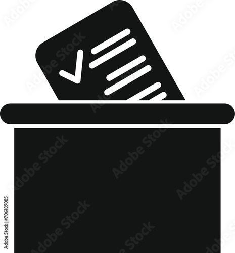 Ballot paper box icon simple vector. Speaker citizen. State place