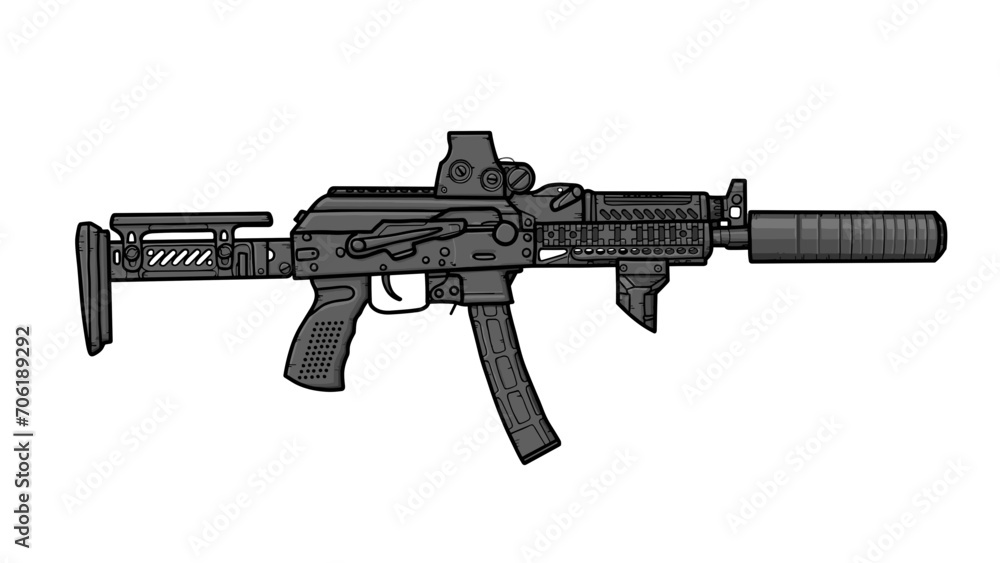Graphic image of assault riffle Graphic image of assault riffle