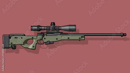 Graphic image of army sniper riffle