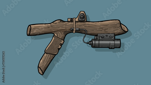 Graphic image of tactical piece of wood 