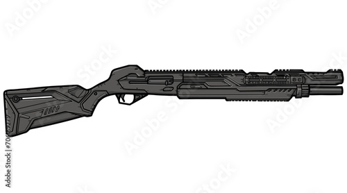 Graphic image of police tactical shotgun
