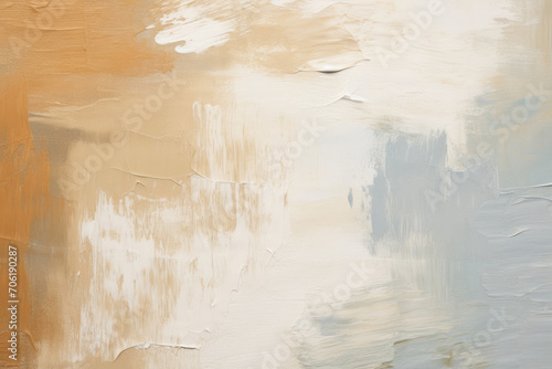 Aesthetic art texture in neutral colors. Hand painted acrylic background with paint brush strokes
