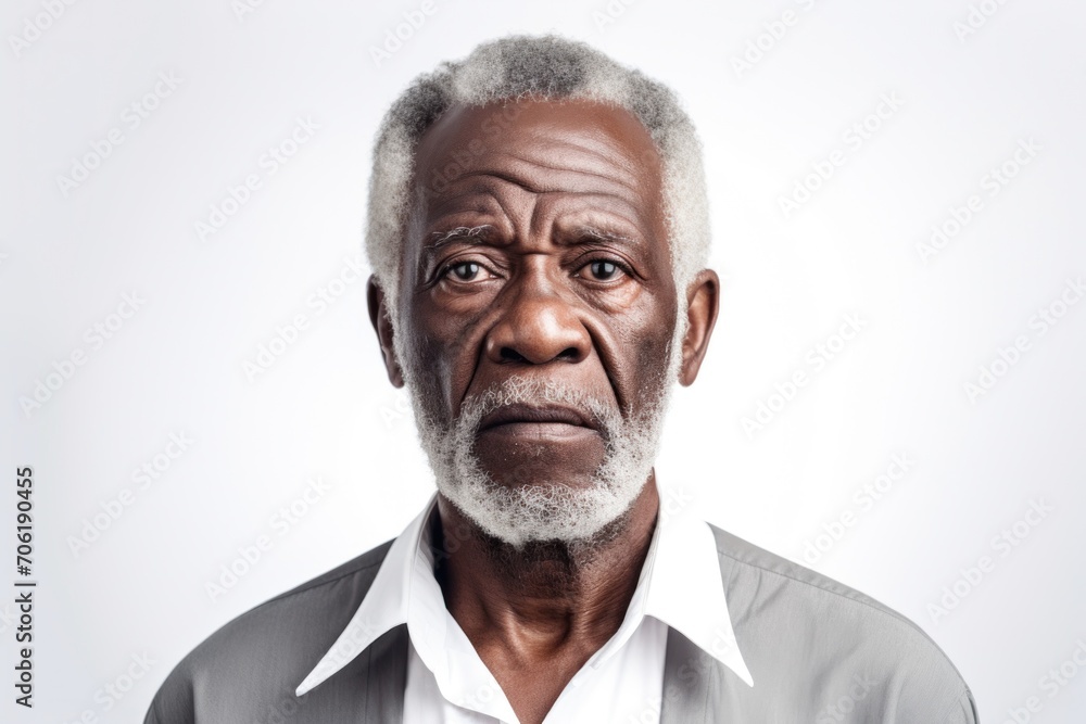 Elderly man serious face portrait Elderly man serious face portrait