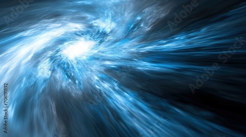  a blue and white swirl is shown in the middle of a black and blue background with a white center in the center. © Shanti