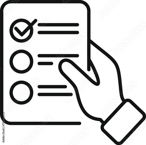 Democratic decision icon outline vector. Ballot box. Country vote poll