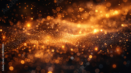 Golden christmas particles and sprinkles for a holiday celebration.