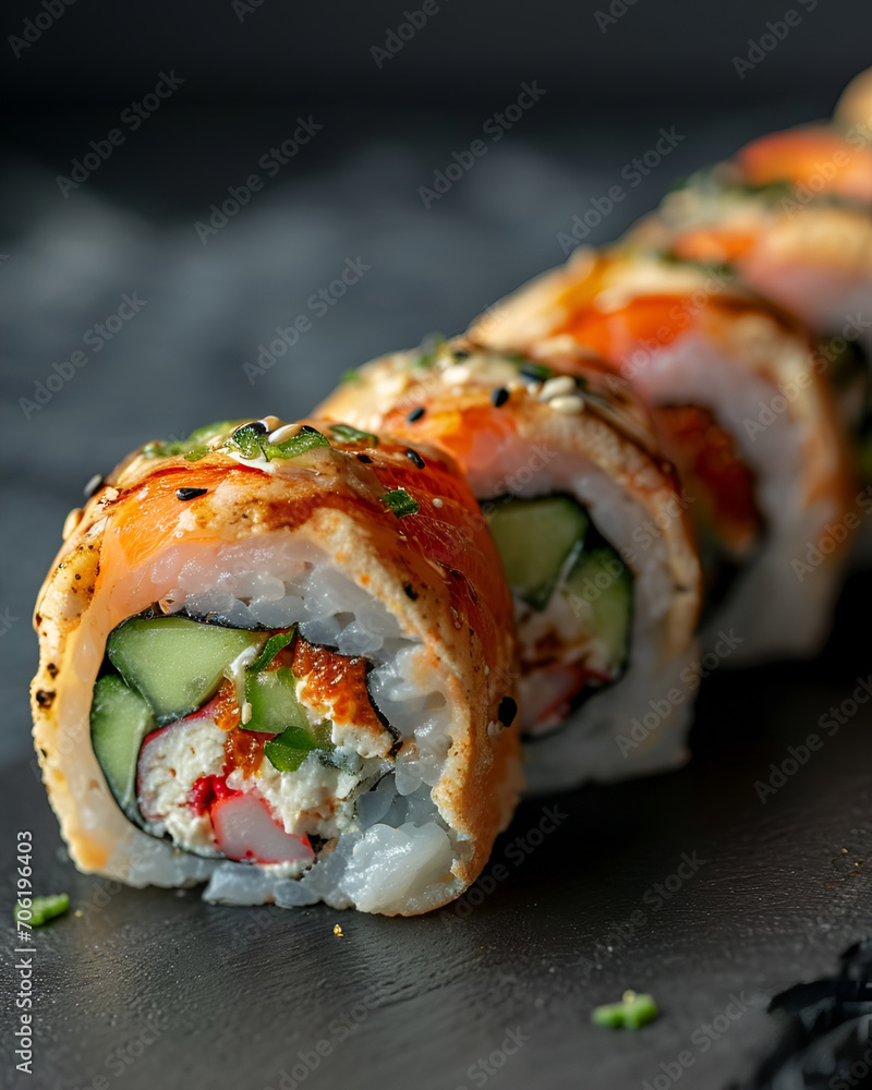 Delicious california sushi roll Delicious california sushi roll