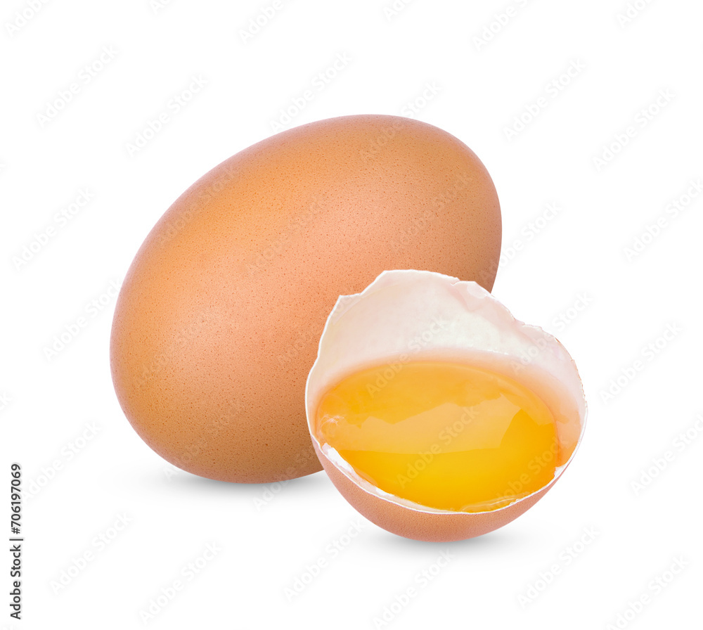 Chicken Egg , Broken egg isolated on white background Chicken Egg , Broken egg isolated on white background
