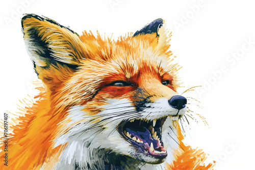 drawing fox stroke style