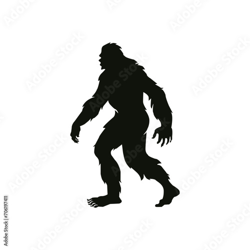 Bigfoot silhouette t shirt design.