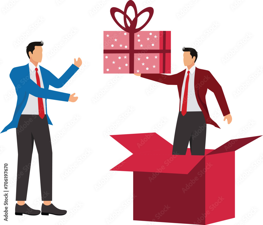Giving, Large, Wages, Men, Small, Currency, Making Money, Businessman Giving, Large, Wages, Men, Small, Currency, Making Money, Businessman