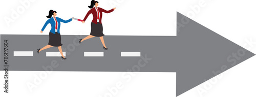 Relay baton, Business, Passing - Sport, Relay, Continuity, Businesswoman