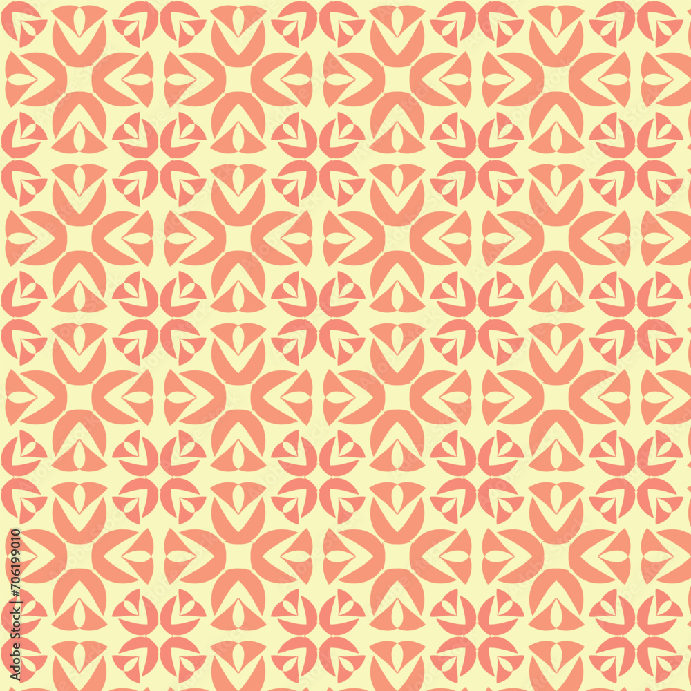 Symmetrical Blooms: Seamless Geometric Floral Pattern Design
