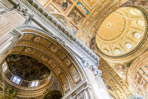 Interior of the Gesu Nuovo church in Naples, Italy photo