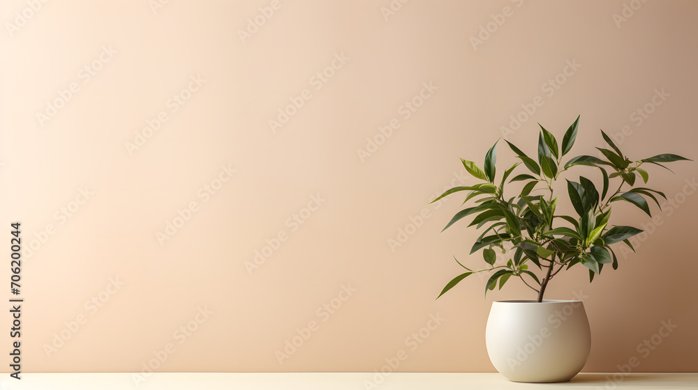 aesthetic cream color wall background with flower in vase aesthetic cream color wall background with flower in vase