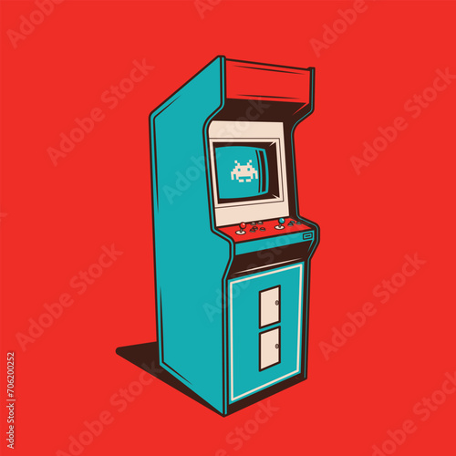 illustration of an arcade game