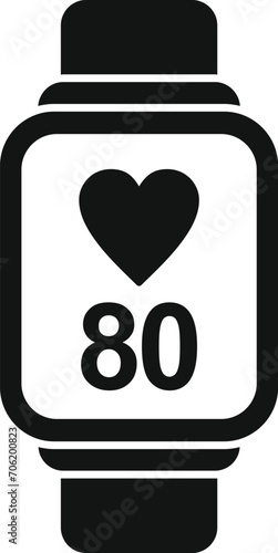 Smartwatch heart rate icon simple vector. Man pain disease. People person