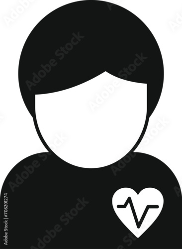 Event heart effect icon simple vector. Disease impact sick. Angina aorta