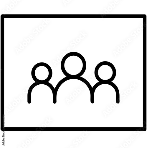 flat family iocn black and white