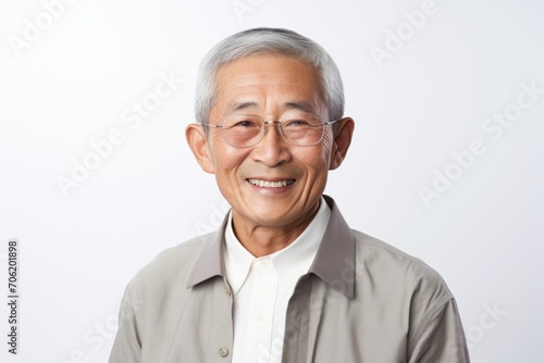 Elderly man smiling happy face portrait