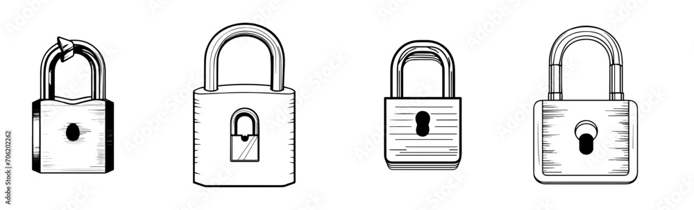 padlock and keys