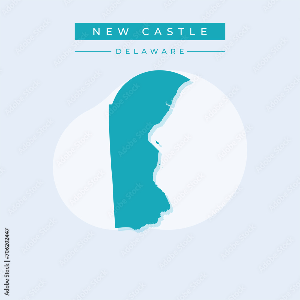 Vector illustration vector of New Castle map Delaware, Vector