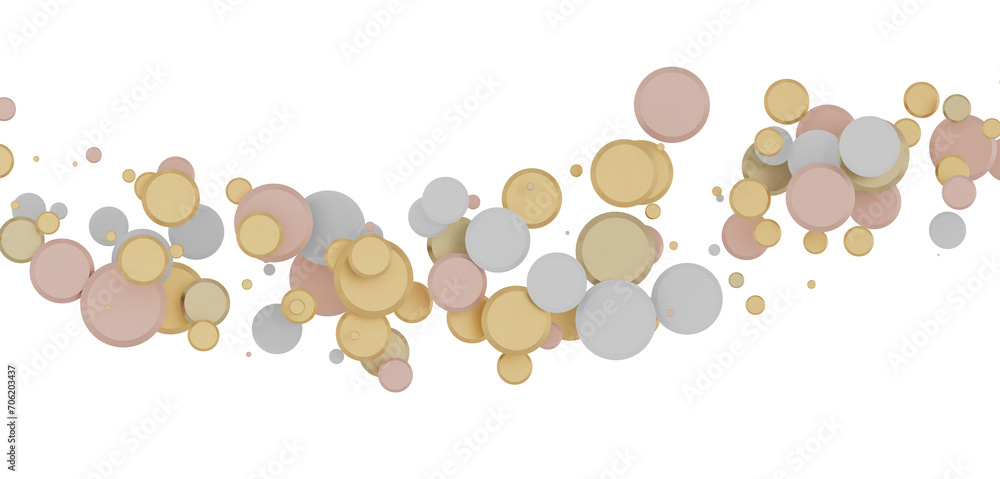 Gilded Celebration: Magnificent 3D Illustration of a Grand gold Confetti Event Gilded Celebration: Magnificent 3D Illustration of a Grand gold Confetti Event